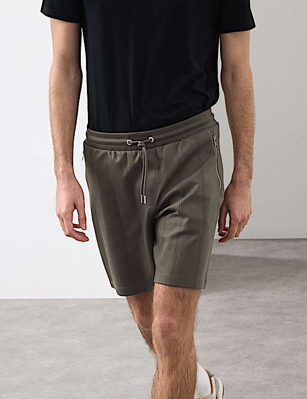 Regular Fit Cotton Rich Textured Shorts - KR