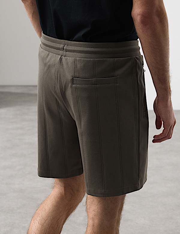 Regular Fit Cotton Rich Textured Shorts - KR