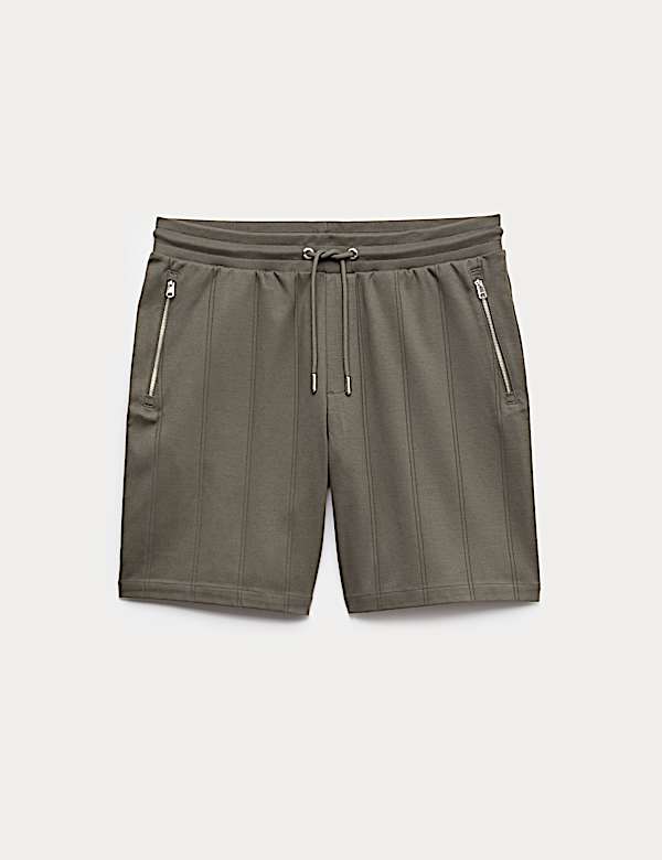 Regular Fit Cotton Rich Textured Shorts - KR