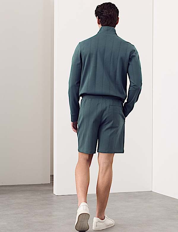 Regular Fit Cotton Rich Drop Needle Shorts - CA