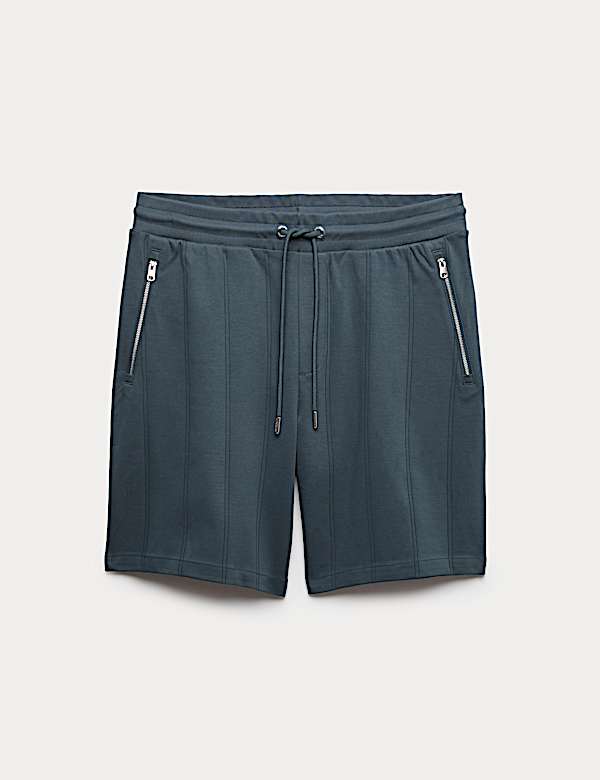 Regular Fit Cotton Rich Drop Needle Shorts - CA