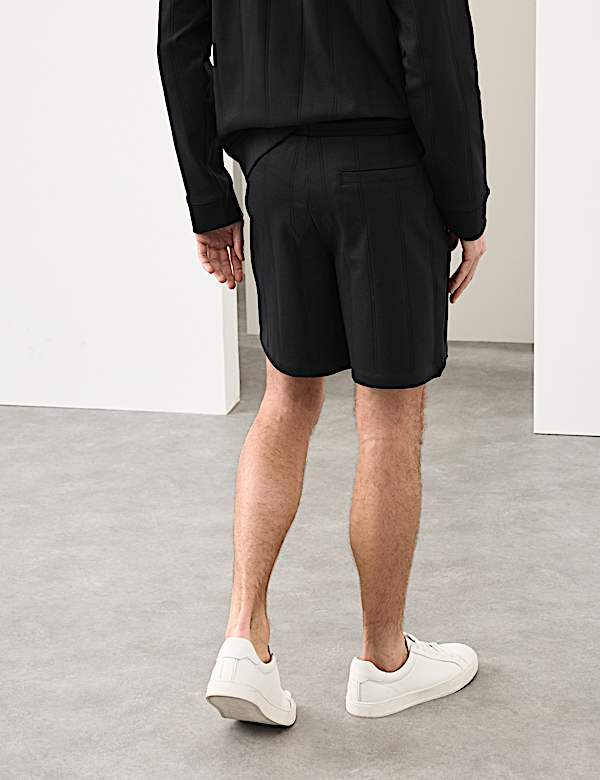 Regular Fit Cotton Rich Drop Needle Shorts