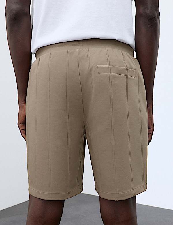 Regular Fit Cotton Rich Drop Needle Shorts - CZ