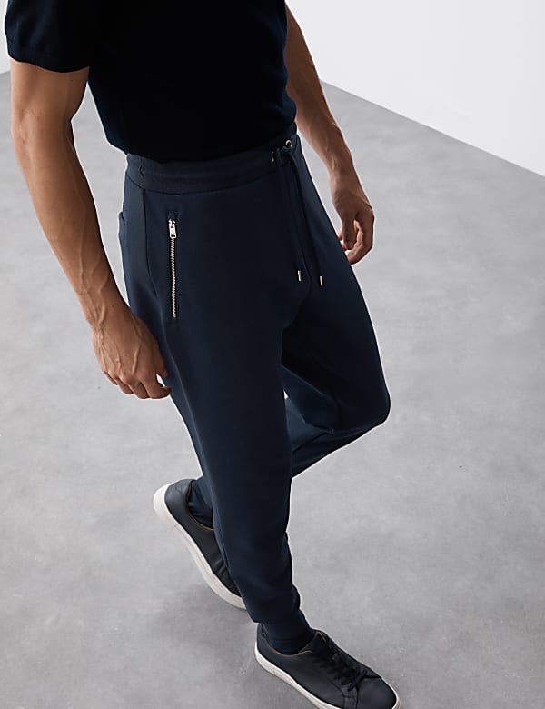 Regular Fit Cotton Rich Cuffed Joggers