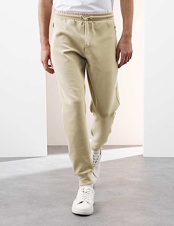 Regular Fit Cotton Rich Cuffed Joggers