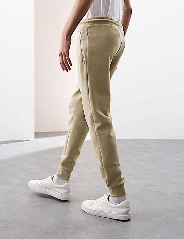 Regular Fit Cotton Rich Cuffed Joggers