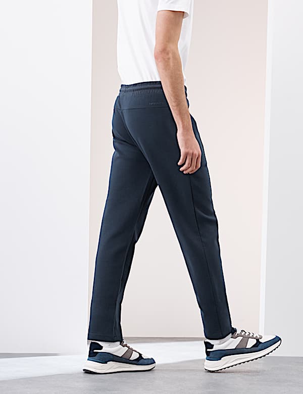 Cotton Rich Pintuck Straight Leg Joggers