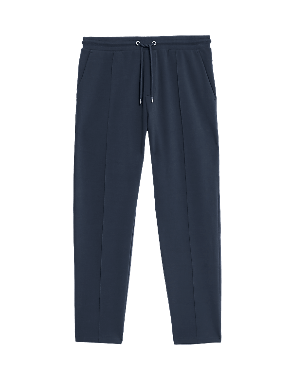 Cotton Rich Pintuck Straight Leg Joggers