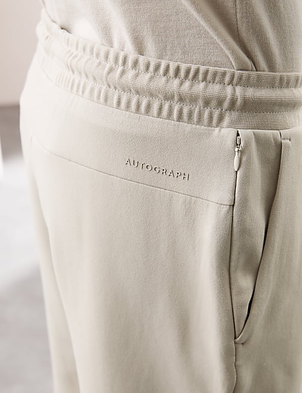 Cotton Rich Pintuck Straight Leg Joggers