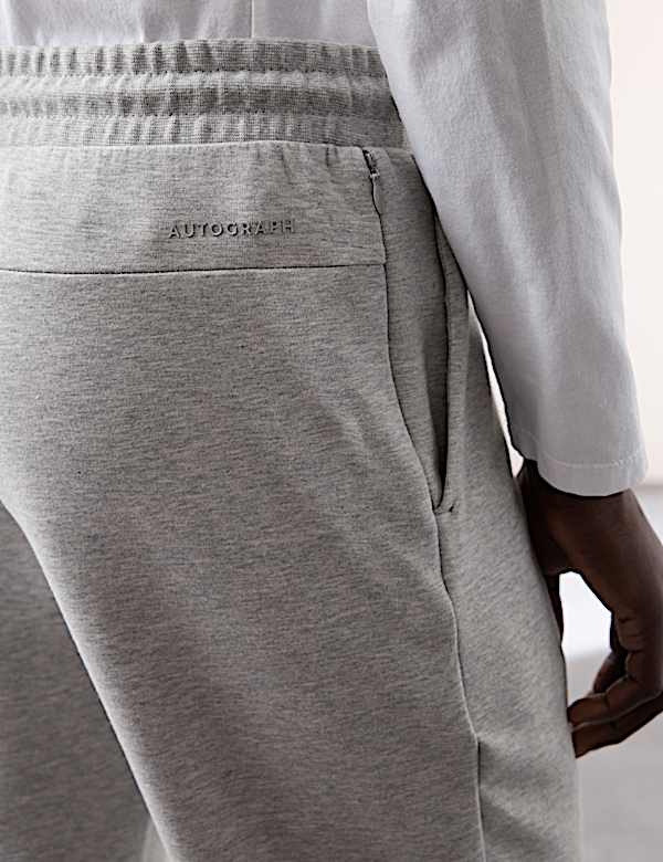 Cotton Rich Pintuck Straight Leg Joggers