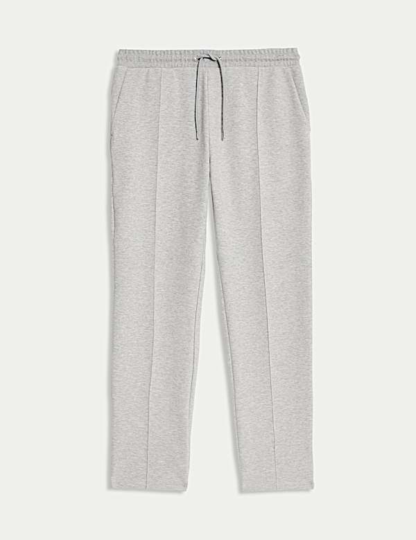 Cotton Rich Pintuck Straight Leg Joggers