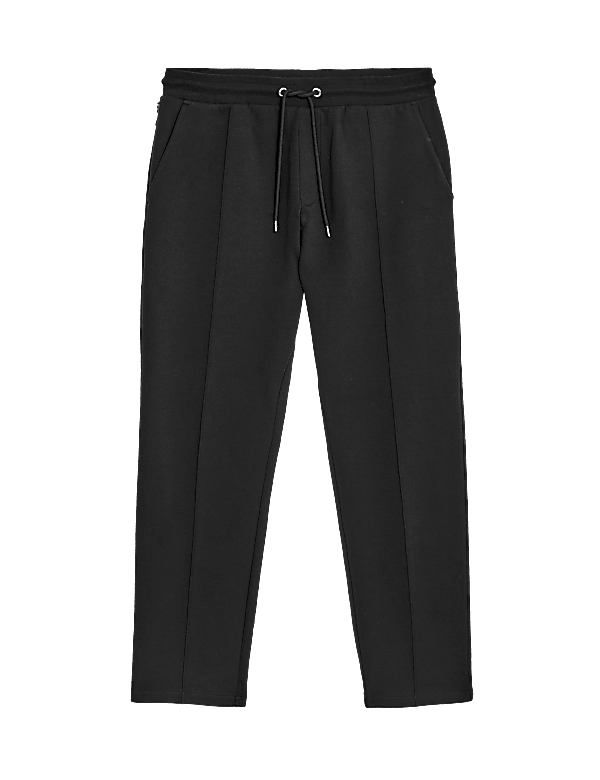 Cotton Rich Pintuck Straight Leg Joggers
