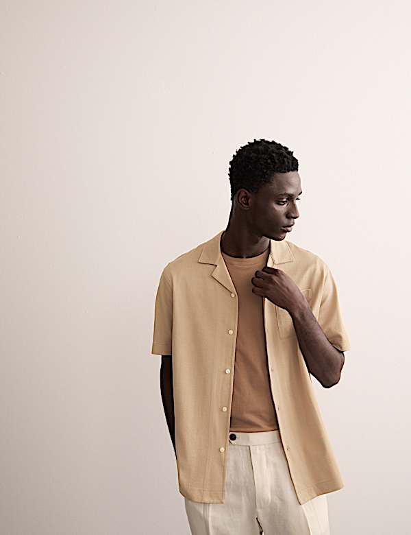 Pure Cotton Revere Polo Shirt - GR