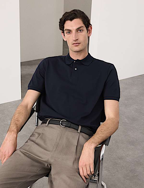 Fine Mercerised Cotton Pique Polo