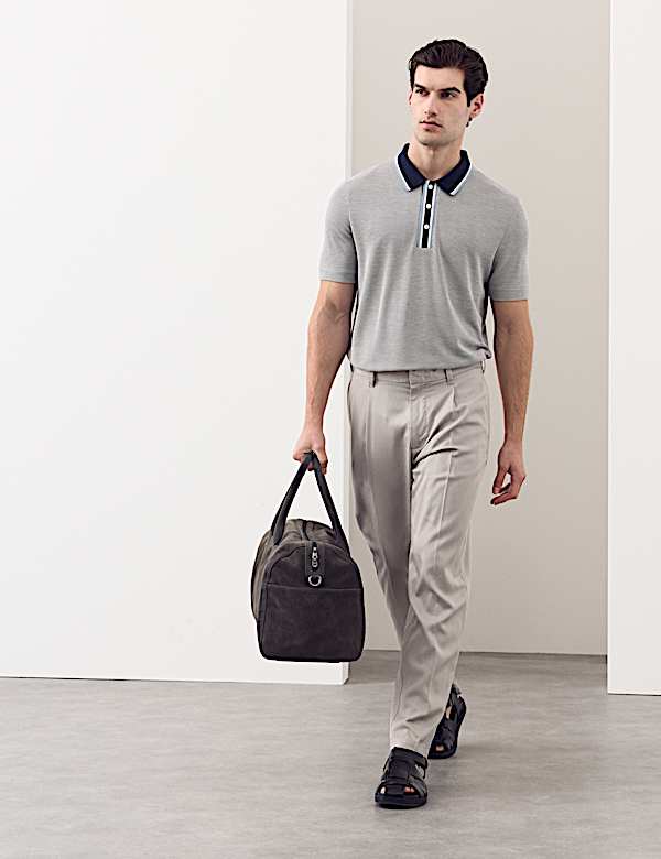 Modal Rich Tipped Soft Polo Shirt