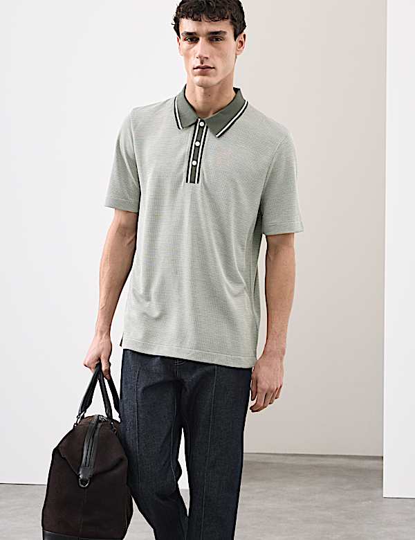Modal Rich Tipped Soft Polo Shirt