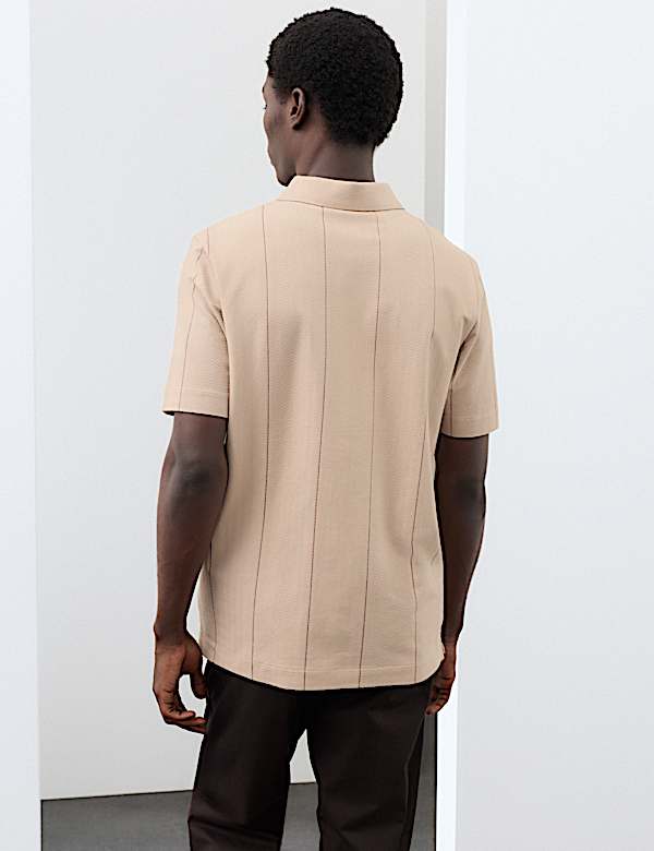 Supima&reg; Cotton Rich Striped Polo Shirt