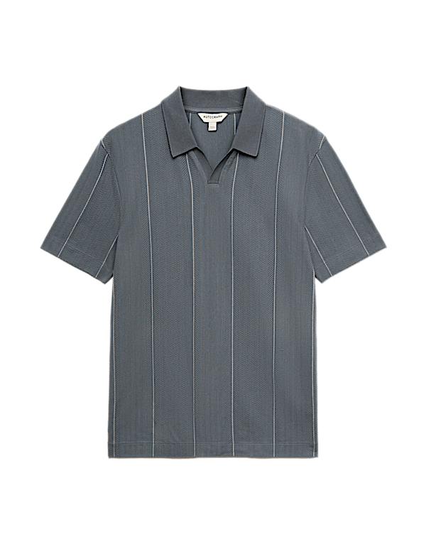 Supima&reg; Cotton Rich Striped Polo Shirt