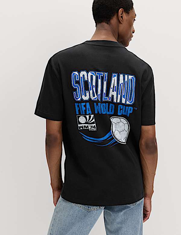 T-shirt 100 % coton &agrave; motif FIFA&trade; Classics Scotland - LU