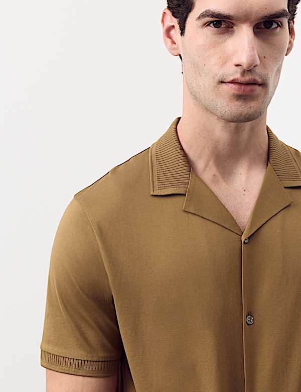 Regular Fit Pure Cotton Short Sleeve Shirt - GR