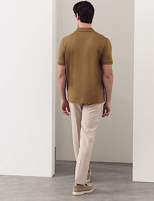 Regular Fit Pure Cotton Short Sleeve Shirt - GR
