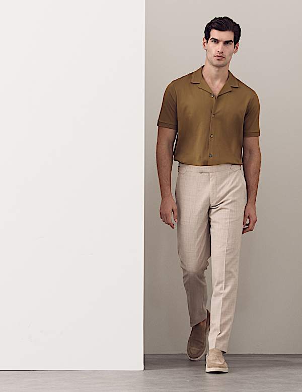 Regular Fit Pure Cotton Short Sleeve Shirt - GR
