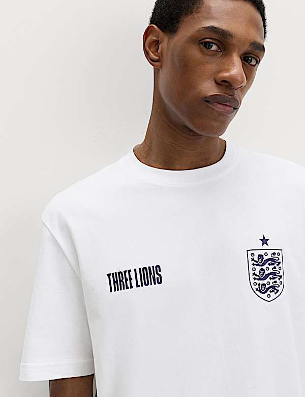 Pure Cotton Crew Neck Graphic T-Shirt - SI