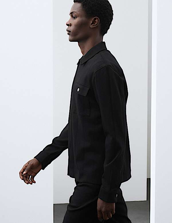 Pure Cotton Drop Needle Overshirt