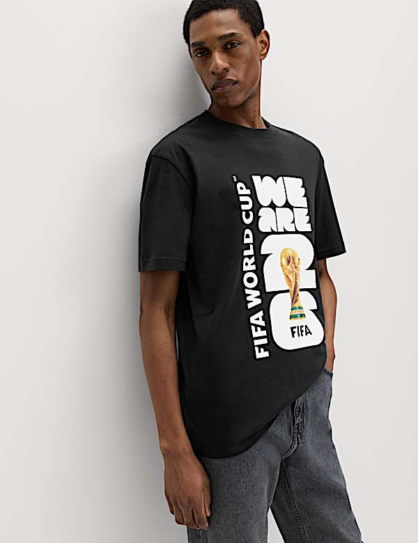 FIFA World Cup 26™ Graphic T-Shirt | BLACK | T-shirts | M&S MV