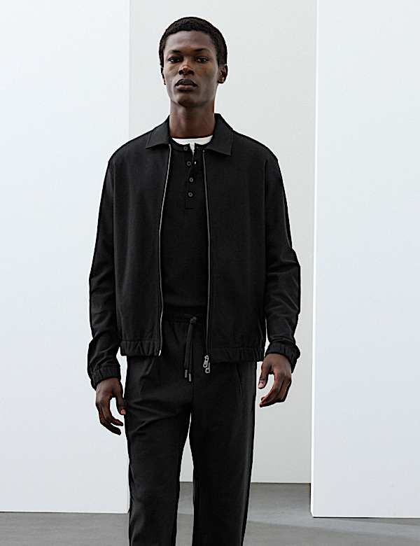 Pure Cotton Twill Zip Through Overshirt
