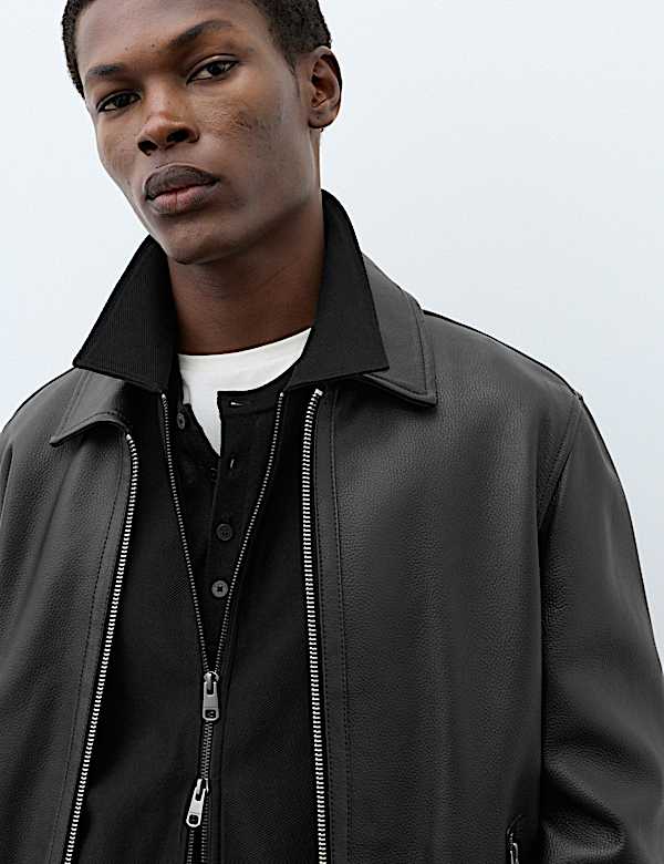 Pure Cotton Twill Zip Through Overshirt