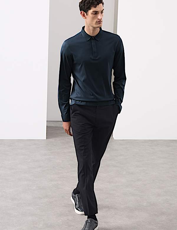 חולצת פולו מכותנת סופימה טהורה - IL