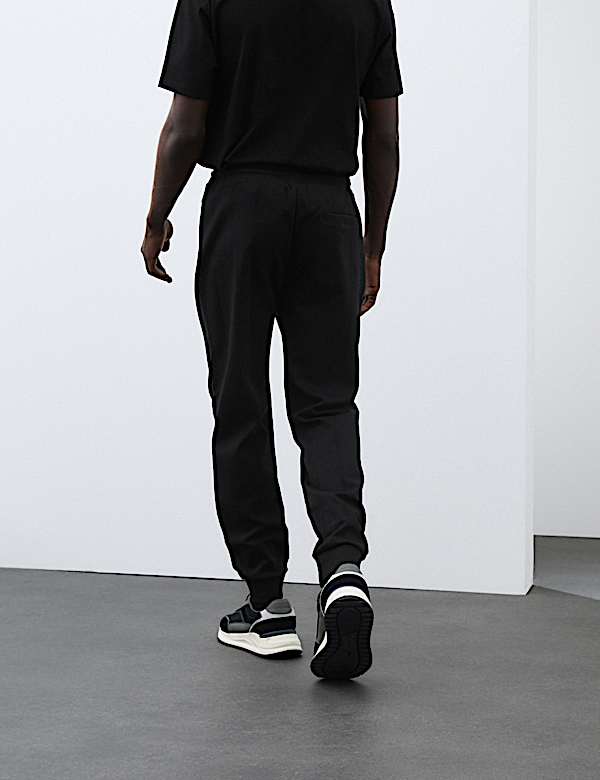 Pure Cotton Cuffed Drop Needle Joggers - DK