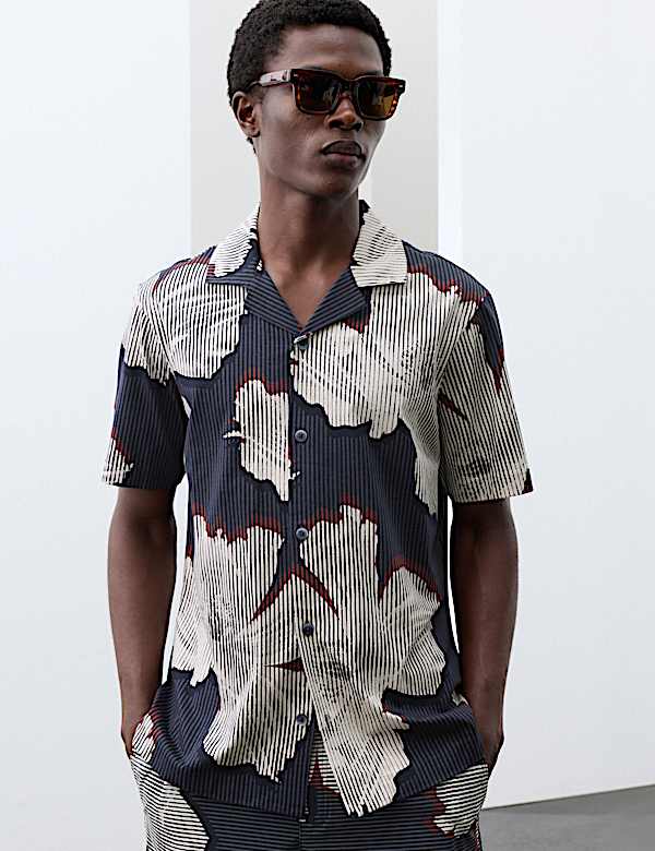 Pure Cotton Floral Short Sleeve Shirt