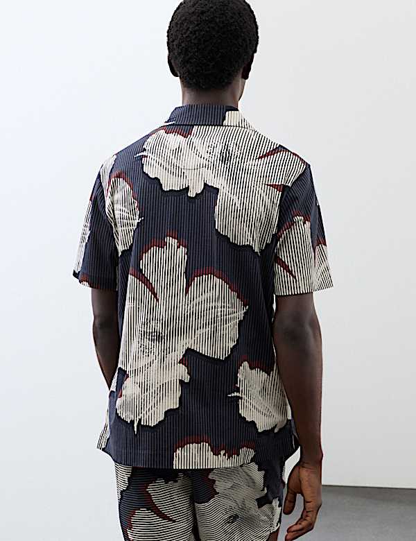 Pure Cotton Floral Short Sleeve Shirt