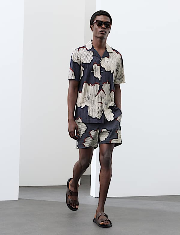 Pure Cotton Floral Short Sleeve Shirt