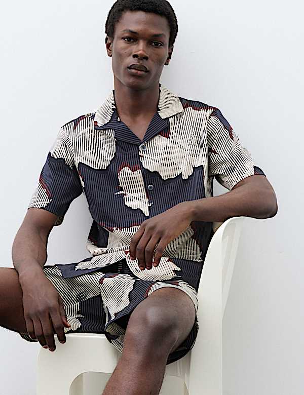 Pure Cotton Floral Short Sleeve Shirt
