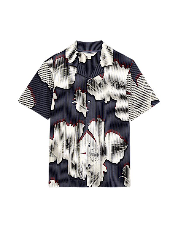 Pure Cotton Floral Short Sleeve Shirt