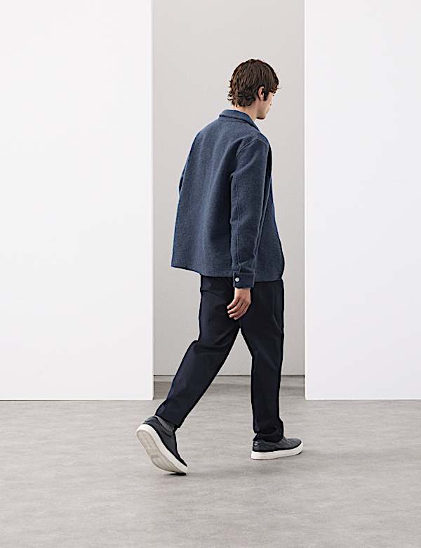 Wool Blend Zip up Fleece Jacket - MX