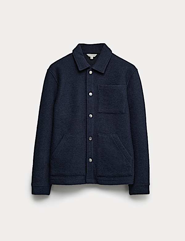 Wool Blend 3 Pocket Fleece Jacket - GR