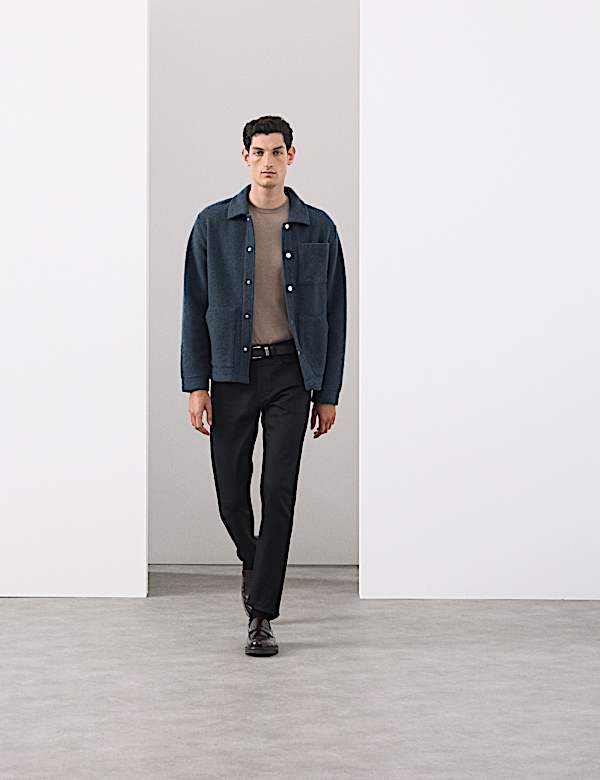 Wool Blend 3 Pocket Fleece Jacket - MX