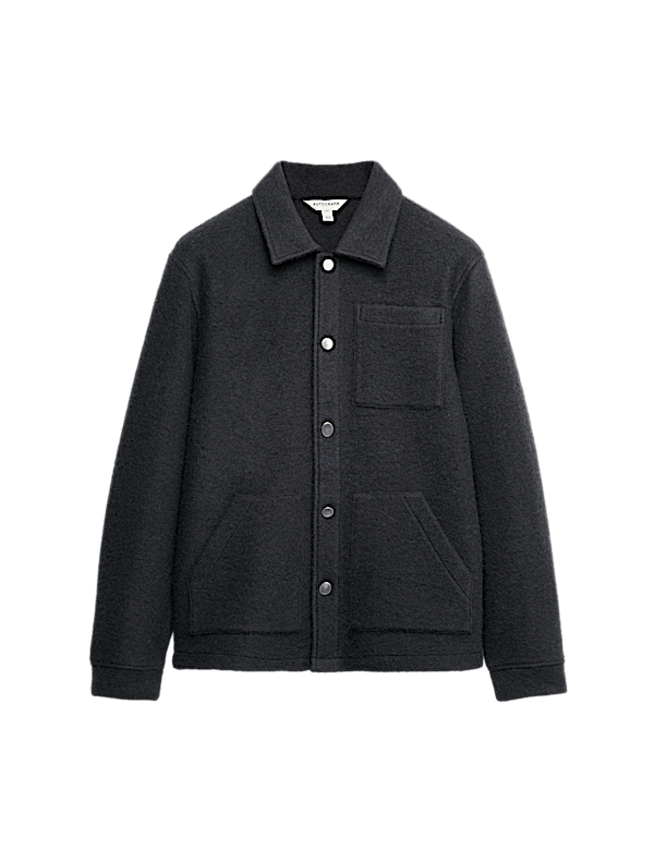 Wool Blend 3 Pocket Fleece Jacket