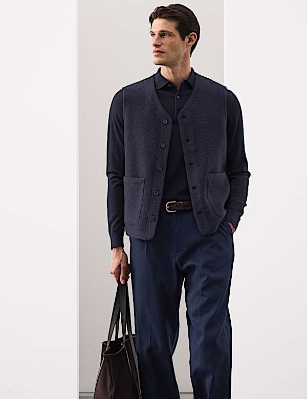 אפודת פליז מתערובת צמר בטקסטורה - IL