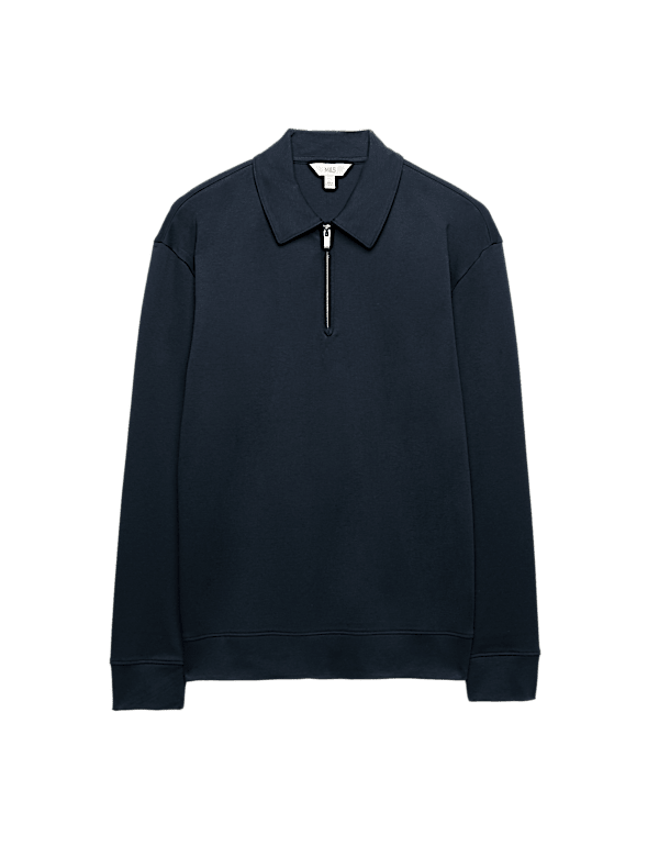 Cotton Rich Half Zip Sweatshirt