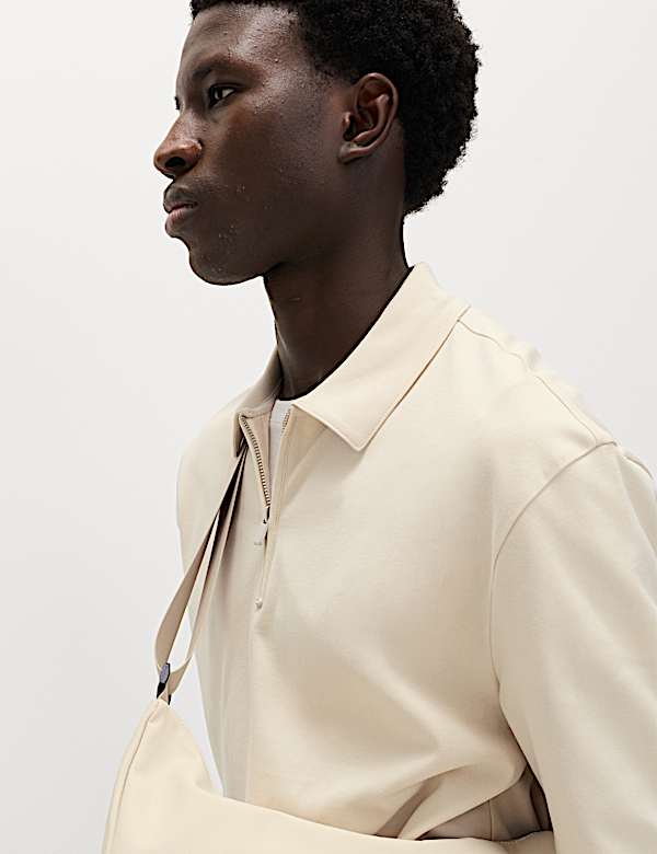 Cotton Rich Half Zip Sweatshirt - BG