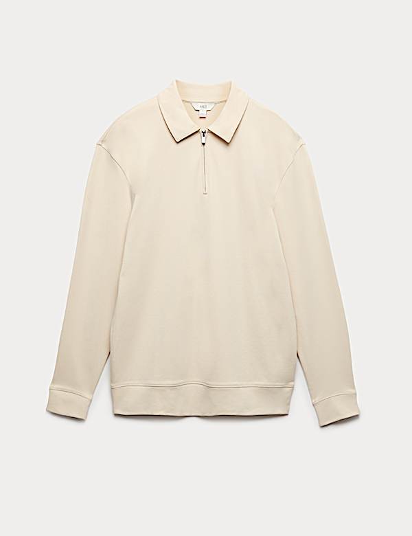 Cotton Rich Half Zip Sweatshirt - BG