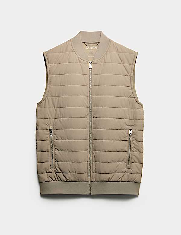 Cotton Rich Zip Up Quilted Gilet with Stormwear™