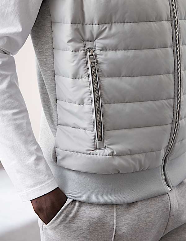 Cotton Rich Zip Up Quilted Gilet with Stormwear&trade; - US