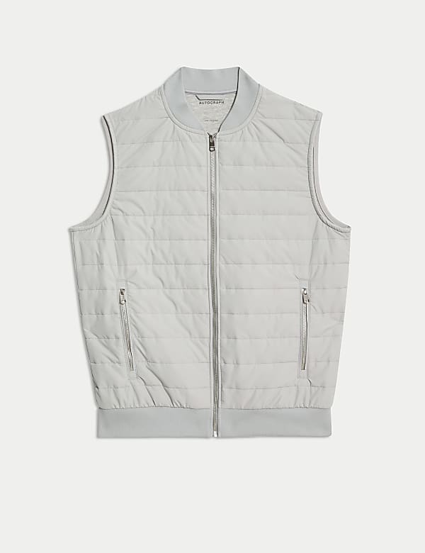 Cotton Rich Zip Up Quilted Gilet with Stormwear&trade; - US