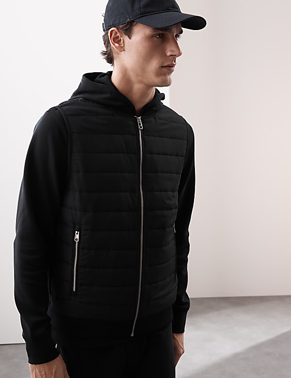 Cotton Rich Zip Up Quilted Gilet with Stormwear™